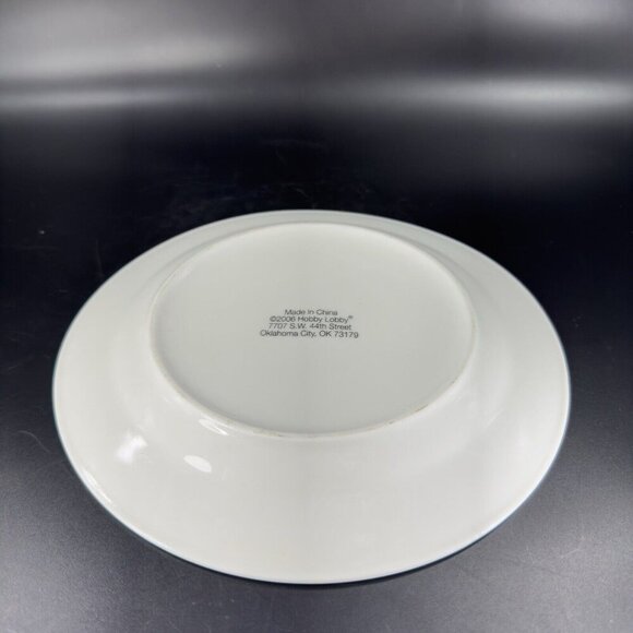 2006 Hobby Lobby Ceramic Round Dish Plate Set 4 Santa Claus Holiday Christmas - Picture 12 of 16